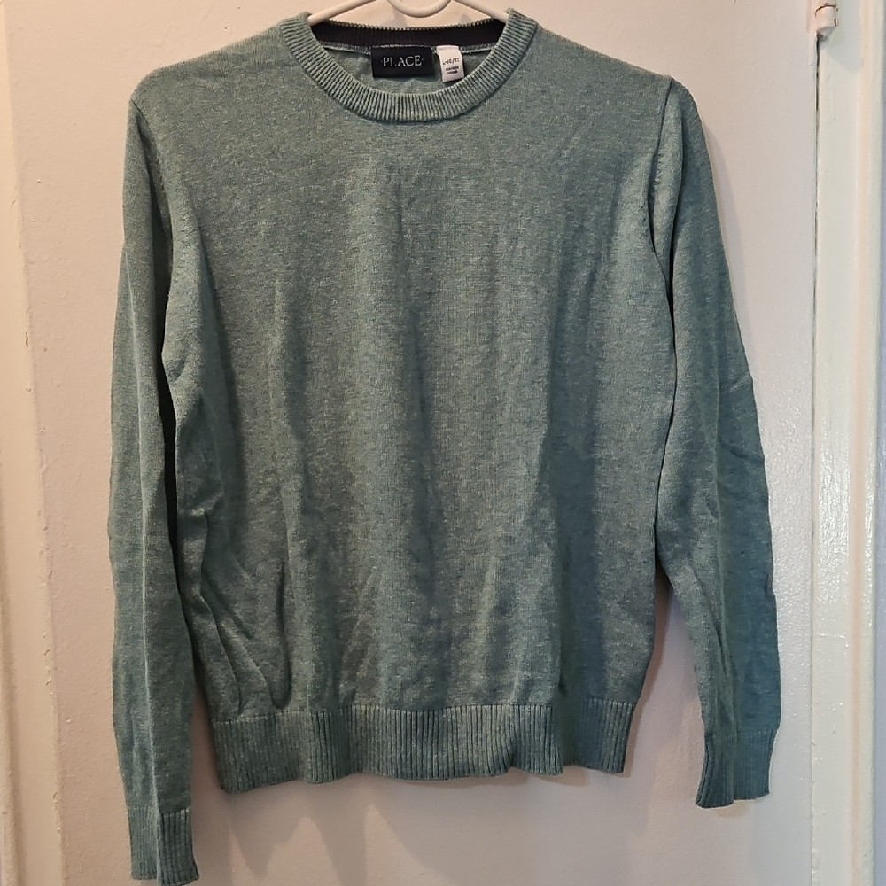 Place Green Crewneck Sweater Soft Knit